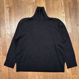 The Row Stepny Wool Cashmere Relaxed Oversized Turtleneck Sweater Womens XL